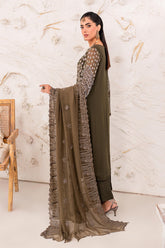 3-Pc Charizma Unstitched Embroidered Chiffon Shirt with Dyed Chiffon Dupatta CZP3-02